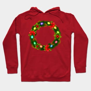 Merry Christmas Flower Crown Hoodie